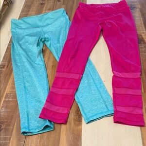 Active Life Kids Vibrant Teal and Pink Leggings